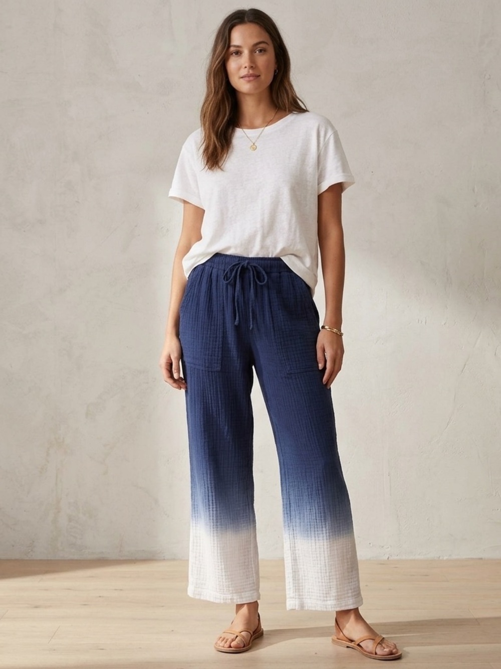 Young fabulous & broke ombré gauze pants Small